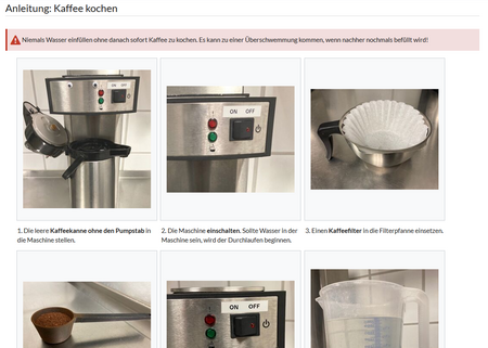 Screenshot zur Anleitung Kaffee kochen